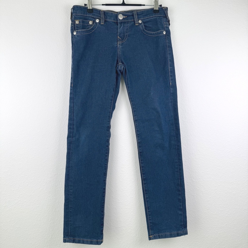 True Religion Geno Relaxed Slim Jeans Boys Size 14 Blue Excellent Streetwear